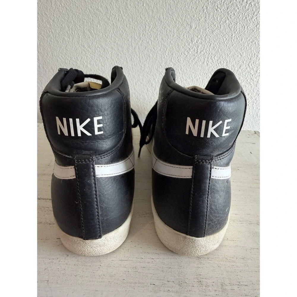 Nike Blazer MID '77 Vintage Mens 13 Black Sail Leather Comfort athletic Sneakers